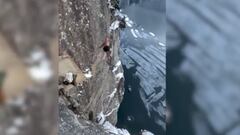 A Norwegian jumper leapt from a plank and fell at over 60 miles an hour, with judges giving more points the closer you are to landing on your stomach.