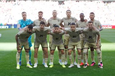 El once inicial del Almería. 