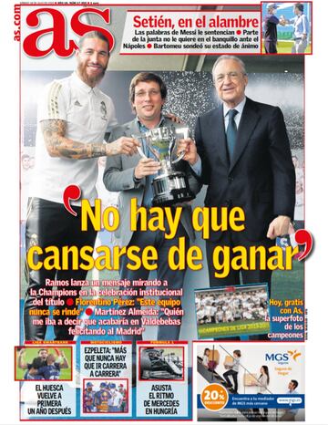 Las portadas de AS de julio