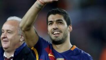 Luis Suárez, el actual pichichi liguero con 18 tantos.