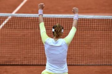 El pase de Muguruza a la final de Roland Garros en imágenes