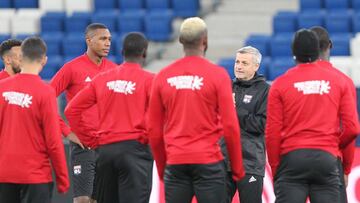 Los jugadores del Olympique de Lyon.