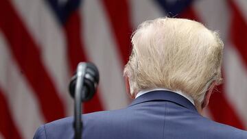 FILE PHOTO: U.S. President Donald Trump turns away and departs as reporters ask questions after the president made an announcement about U.S. trade relations with China and Hong Kong in the Rose Garden of the White House in Washington, U.S., May 29, 2020.