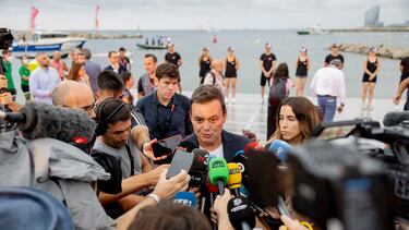 26/08/23 CICLISMO LA VUELTA A ESPAÑA 2023
ETAPA 1 CONTRARRELOJ POR EQUIPOS CRONO BARCELONA
Victor Francos PRESIDENTE DEL CSD RUEDA DE PRENSA
PUBLICADA 27/08/23 NA MA20 1COL