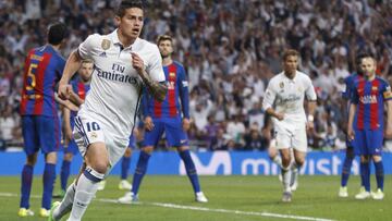James le marca por primera vez al Barcelona pero no alcanza