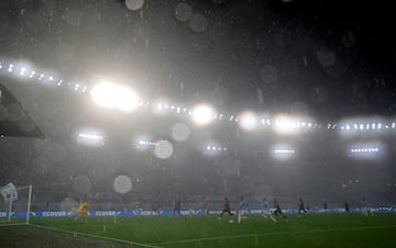 Imagen general del duelo entre la Società Sportiva Lazio y el Olympique Gymnaste Club de Niza.