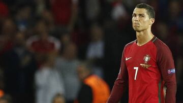 Cristiano Ronaldo, con Portugal, en el partido ante Austria.