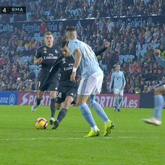 Si dejas pensar a Ceballos pasa esto: la dinámica del balón tras su chut es magia en la repetición