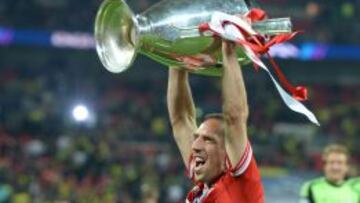 Franck Ribery con la Champions, tras vences el pasado sábado al Borussia Dortmund en Wembley.