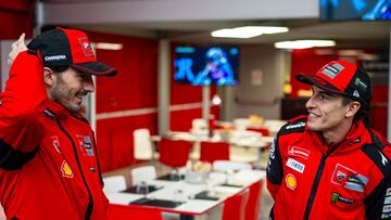 Bagnaia y Márquez, en el 'hospitality' de Ducati en Silverstone.