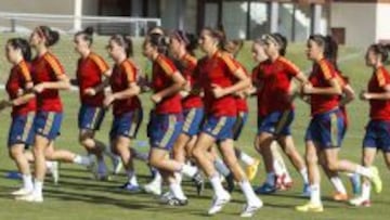La Selección Sub-19, durante un entrenamiento en 2015.