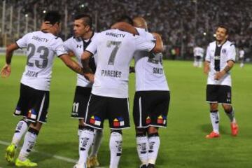 Paredes celebra el segundo gol que le hizo a Atlas.