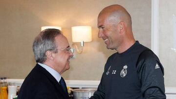 Florentino Pérez y Zinedine Zidane