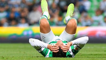 Durante el partido Santos vs Queretaro, Correspondiente a la Jornada 16 del Torneo Clausura 2023 de la Liga BBVA MX, en el Estadio TSM Corona el 23 de Abril de 2023.