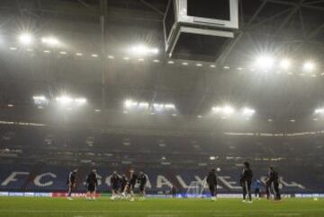 Entrenamiento del Real Madrid en Gelsenkirchen.