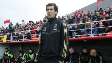 Raúl, durante un partido con el Castilla.