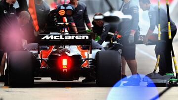 El McLaren de Vandoorne, en Austin.