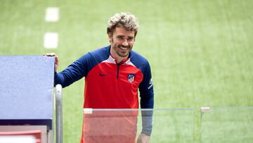 Griezmann, en un entrenamiento del Atlético