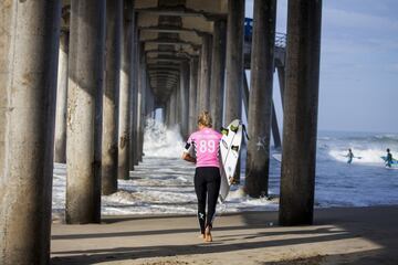 La que actualmente ocupa la segunda posición en en ranking de la WSL, justo detrás de Tyler Wright, no tuvo su mejor evento.