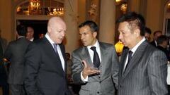 Peter Kenyon, con Jorge Mendes y Peter Lim