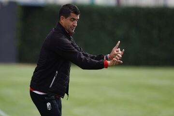 Rubén Torrecilla durante el último partido con el Recre Granada.