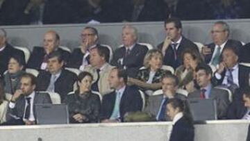 <b>A TOPE. </b>El palco de honor del Santiago Bernabéu se llenó anoche para presenciar la goleada del Madrid a los croatas del Dinamo.