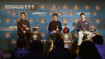 04/03/26 MOTOCICLISMO MOTOGP MARC MARQUEZ DIOGO MOREIRA MOTO2 Y JOSE ANTONIO RUEDA MOTO3 EN EVENTO PUBLICIDAD ESTRELLA GALICIA