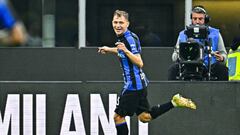 Barella celebra su gol ante la Sampdoria.