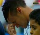 Neymar rompe a llorar antes de su último partido en el Santos