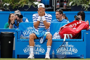 Feliciano López durante la final del Torneo de Queen's.