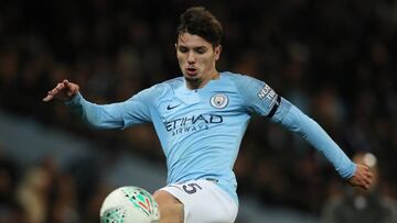 Brahim D&iacute;az, con el City.