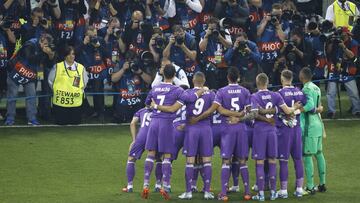 El Real Madrid posa para la prensa gráfica en la final de Cardiff.