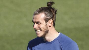 Gareth Bale, en un entrenamiento del Real Madrid.