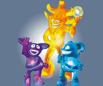 Ato, Kaz y Nik fueron elegidos para representar la Copa del Mundo de Corea Japón 2002. Se trataba de tres criaturas futurísticas de color amarillo, violeta y celeste respectivamente, que de acuerdo con los diseñadores estaban hechos de energía.