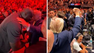 Trump steals the show at UFC 314: Shaq, Joe Rogan, Silva, and a victory dance