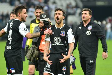 Así celebró el plantel de Colo Colo en el Arena Corinthians