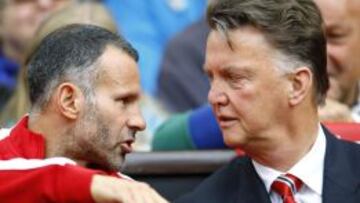 Ryan Giggs y Van Gaal.