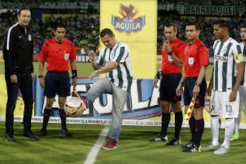 Hugo Morales, exjugador de Nacional, fue homenajeado en el D&iacute;a del Hincha Verde 2015.