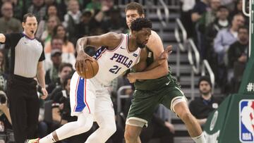 Embiid, durante el partido