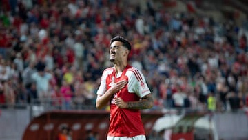 Cadorini celebra su gol ante el Atlético de Madrid B.