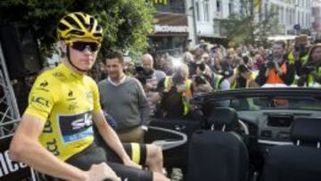 Chris Froome ayer en el Criterium de Aalst