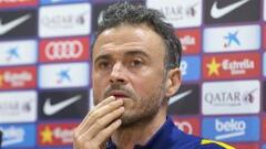 Luis Enrique, en rueda de prensa.