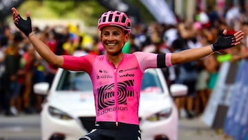 Esteban Chaves, campeón nacional de ruta tras ganar la prueba élite en Bucaramanga.