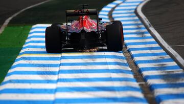 Sainz, con su Toro Rosso en Hockenheim.