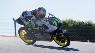 LAGOA, ALGARVE, PORTUGAL - MARCH 25: Ayumu Sasaki of Japan and Liqui Moly Husqvarna Intact GP rounds the bend during the MotoGP Of Portugal - Qualifying at Autodromo do Algarve on March 25, 2023 in Lagoa, Algarve, Portugal. (Photo by Mirco Lazzari gp/Getty Images)