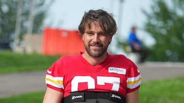 Chiefs tight end Travis Kelce is entering his 13th NFL season and his maturity was on display at Kansas City's training camp on Tuesday.