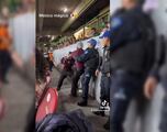 Vendedores de cerveza se pelean en el Estadio Azteca