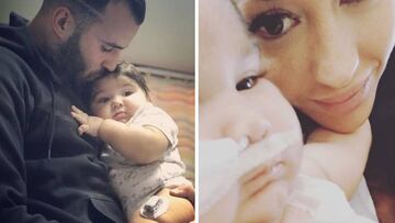 Imágenes de Jesé Rodríguez y de Aurah Ruiz con su hijo Nyan