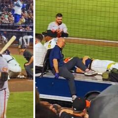 Hunter Bigge struck in the face by 105 mph foul from Adley Rutschman in Rays dugout