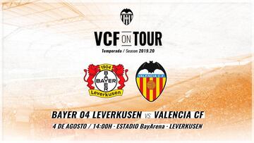 El Valencia jugará contra el Bayer Leverkusen el 4 de agosto